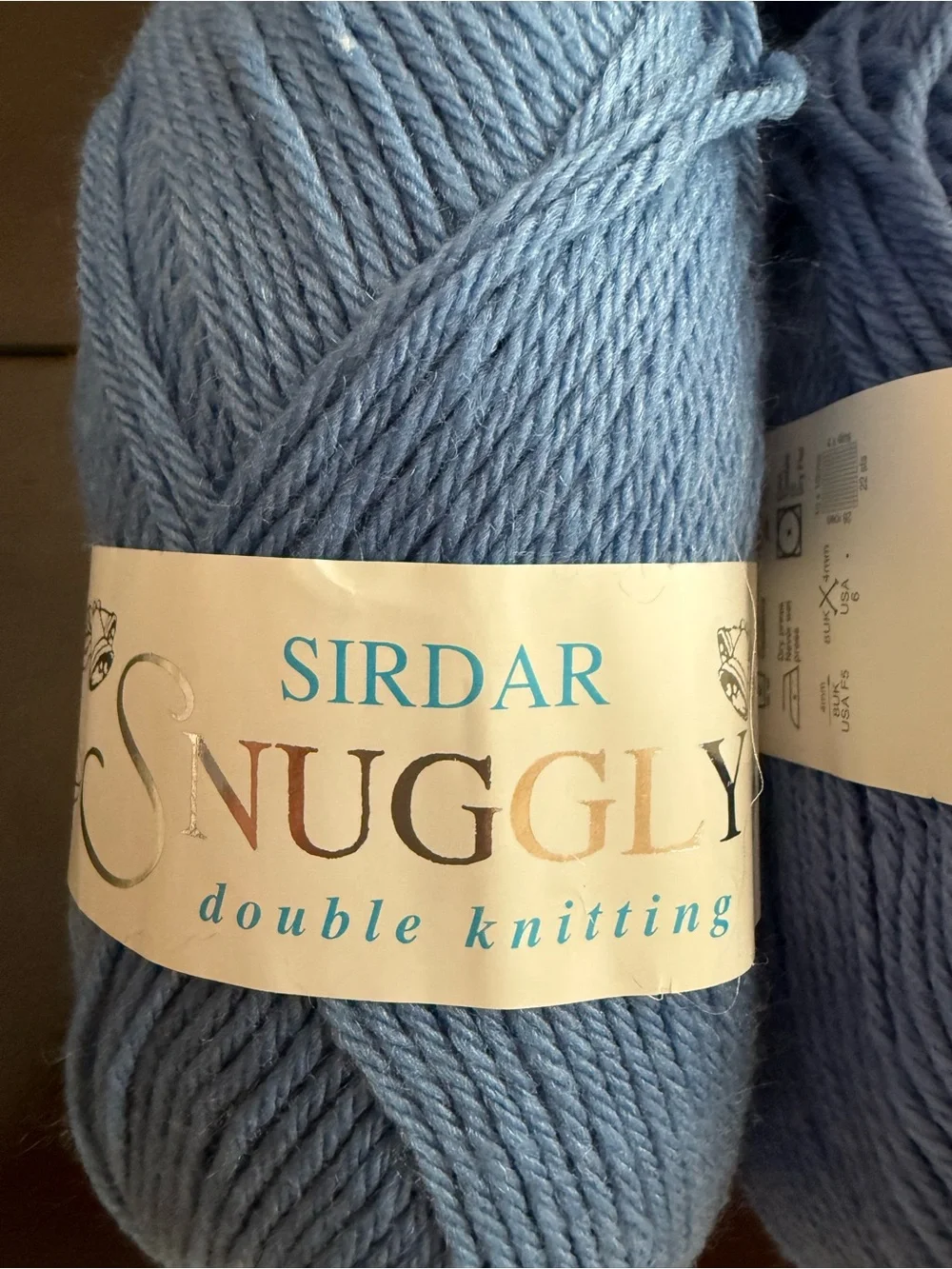 Snuggly Double Knitting Yarn - Light Blue 4 skeins
